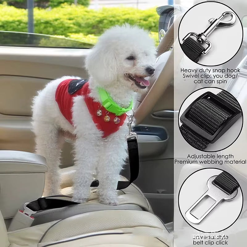 Dog Car Safety Strap — Clips Into Any Seat Belt